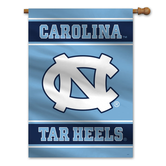 Bandera de los Tar Heels de Carolina del Norte, 28 x 40, estilo bandera de casa, 2 caras, CO