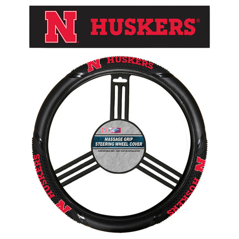 Nebraska Cornhuskers Steering Wheel Cover Massage Grip Style CO