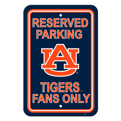 Auburn Tigers Sign 12x18 Plastic Reserved Parking Style CO