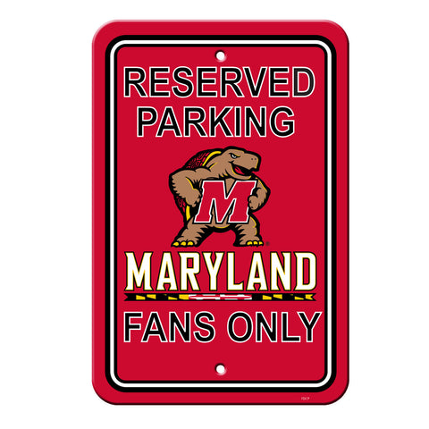 Maryland Terrapins Sign 12x18 Plastic Reserved Parking Style CO