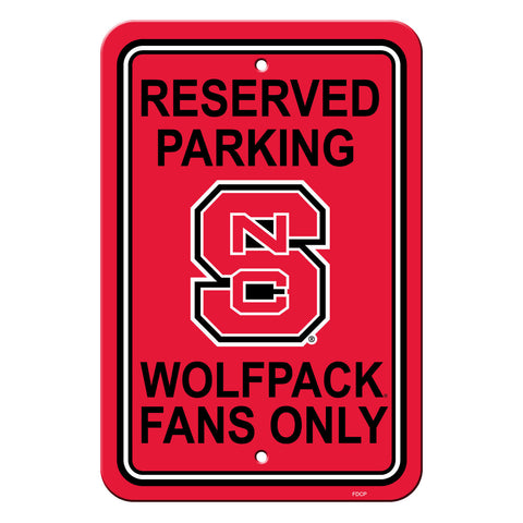 North Carolina State Wolfpack Sign 12x18 Plastic Reserved Parking Style CO