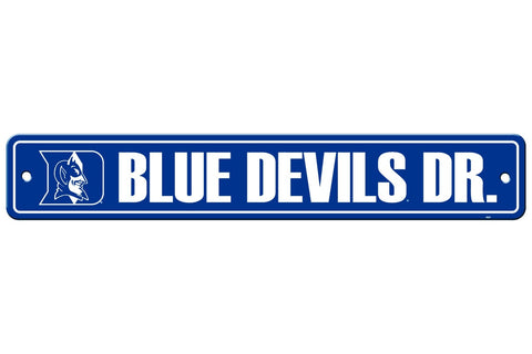 Duke Blue Devils Sign 4x24 Plastic Street Style CO