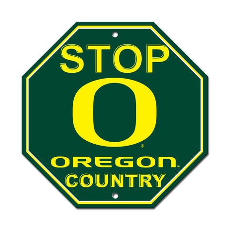 Oregon Ducks Sign 12x12 Plastic Stop Style O Design CO