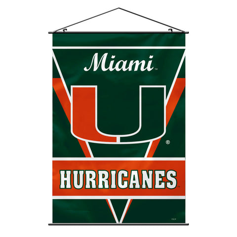 Miami Hurricanes Banner 28x40 Wall Style CO
