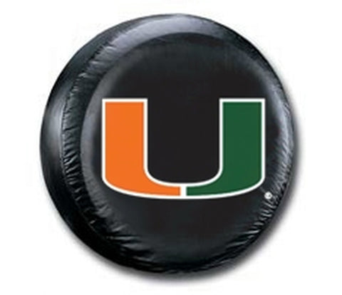~Miami Hurricanes Tire Cover Standard Size Black - Special Order~ backorder