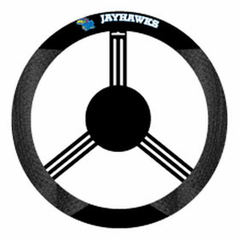 Kansas Jayhawks Steering Wheel Cover Mesh Style CO