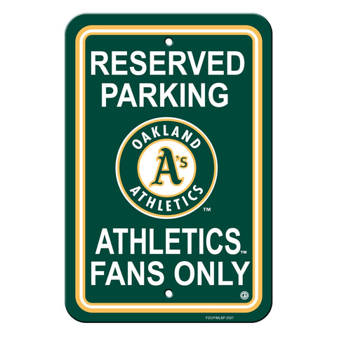 ~Oakland Athletics Sign 12x18 Plastic Reserved Parking Style CO~ backorder