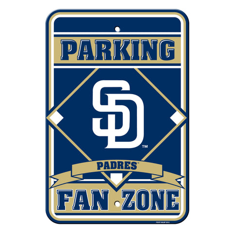 San Diego Padres Sign 12x18 Plastic Fan Zone Parking Style CO