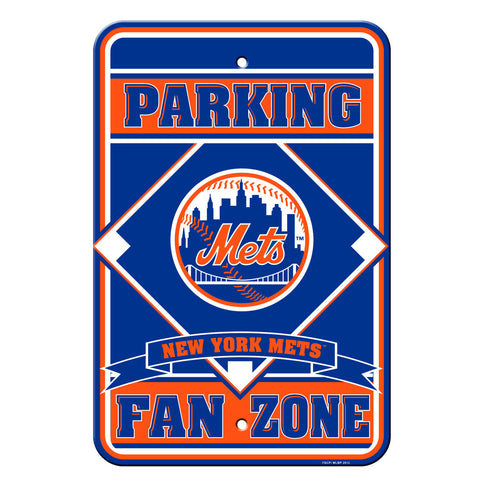 New York Mets Sign 12x18 Plastic Fan Zone Parking Style CO