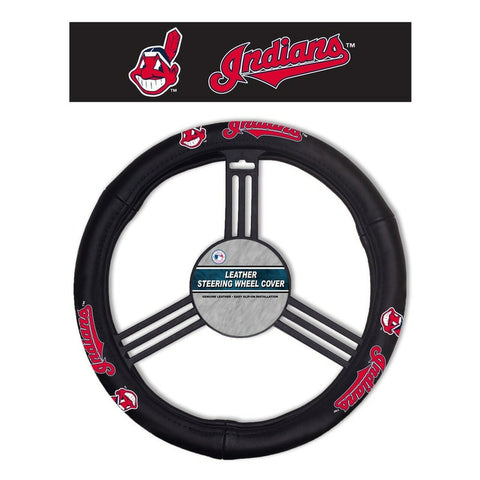 Cleveland Indians Steering Wheel Cover Leather CO