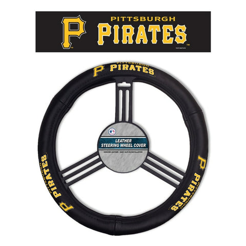 Pittsburgh Pirates Steering Wheel Cover Leather CO