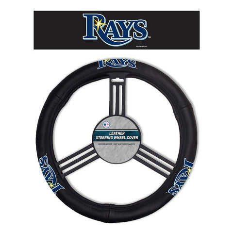 Tampa Bay Rays Steering Wheel Cover Leather CO