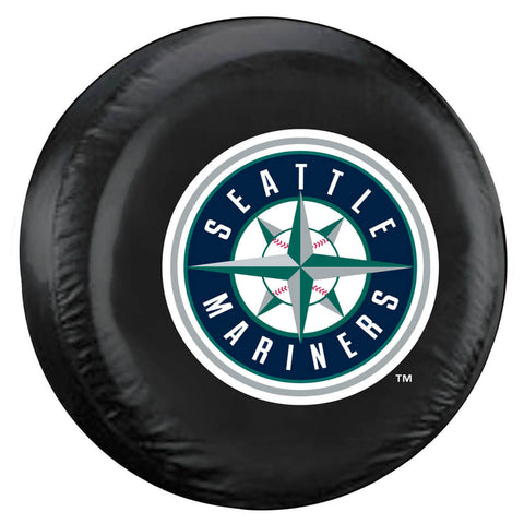 Seattle Mariners Tire Cover Large Size Black Alternate Logo CO