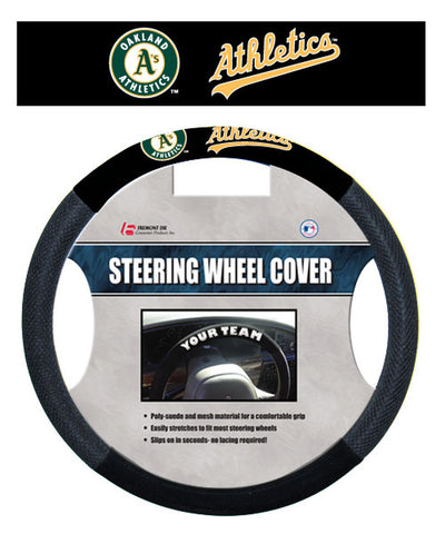 Oakland Athletics Steering Wheel Cover Mesh Style CO