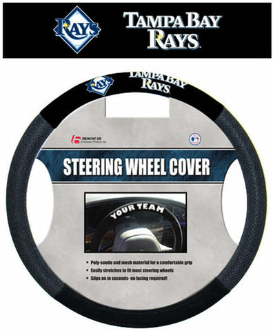 Tampa Bay Rays Steering Wheel Cover Mesh Style CO
