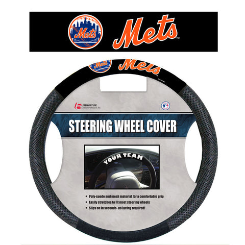 New York Mets Steering Wheel Cover Mesh Style CO