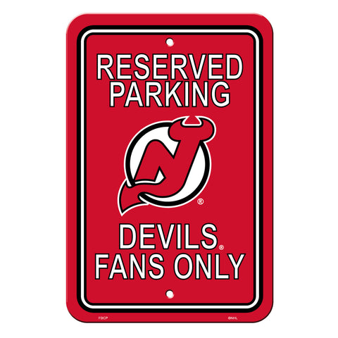 New Jersey Devils Sign 12x18 Plastic Reserved Parking Style CO