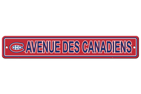Montreal Canadiens Sign 4x24 Plastic Street Style CO