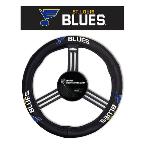 St. Louis Blues Steering Wheel Cover Leather CO