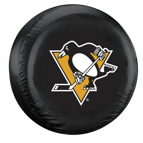 ~Pittsburgh Penguins Tire Cover Large Size Black CO~ backorder