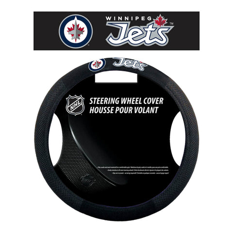 Winnipeg Jets Steering Wheel Cover Mesh Style CO