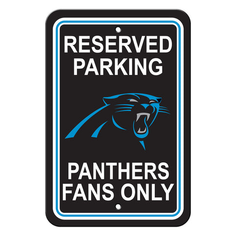 Carolina Panthers Sign 12x18 Plastic Reserved Parking Style CO