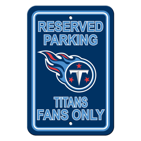 Tennessee Titans Sign 12x18 Plastic Reserved Parking Style CO