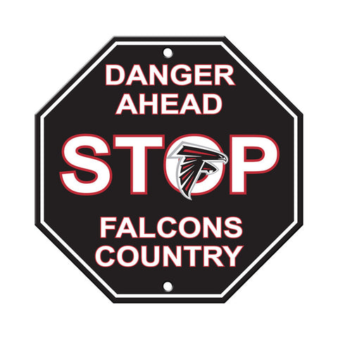 Atlanta Falcons Sign 12x12 Plastic Stop Style CO