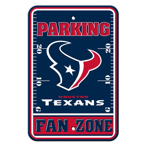 Houston Texans Sign 12x18 Plastic Fan Zone Parking Style CO