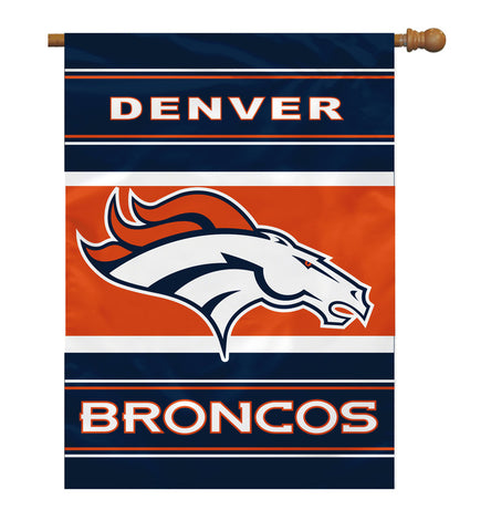 Denver Broncos Banner 28x40 House Flag Style 2 Sided CO