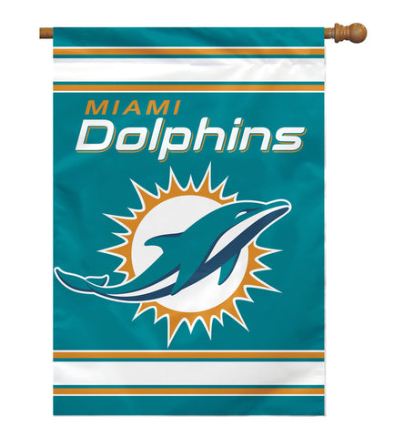 Miami Dolphins Banner 28x40 House Flag Style 2 Sided CO