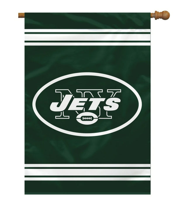 Bandera de los New York Jets de 28 x 40 pulgadas, estilo bandera de casa, de 2 lados