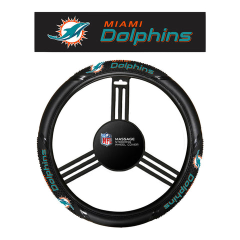 Miami Dolphins Steering Wheel Cover Massage Grip Style CO