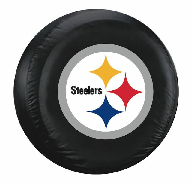 Funda para neumático de los Pittsburgh Steelers, diseño de logotipo negro de gran tamaño CO