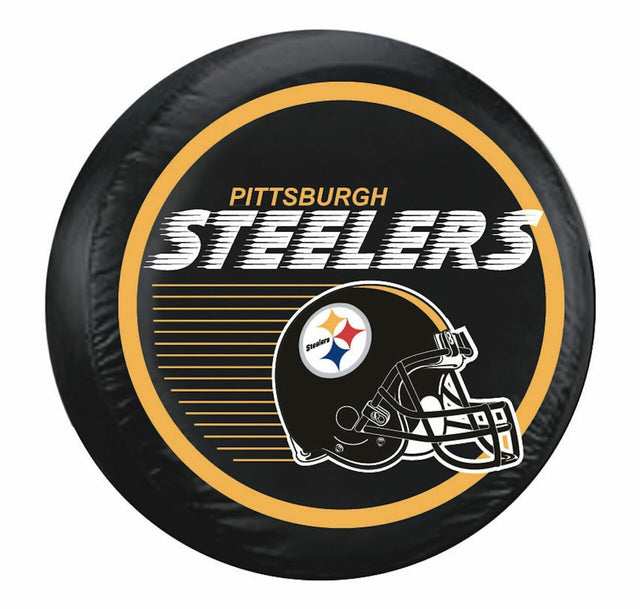 Funda para neumático de los Pittsburgh Steelers, tamaño estándar, diseño de casco negro CO