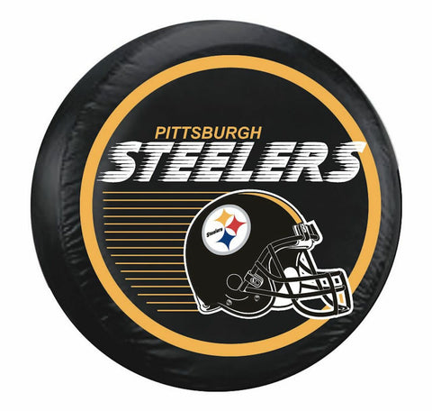 Pittsburgh Steelers Tire Cover Standard Size Black Helmet Design CO