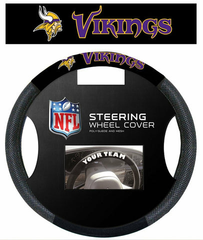 Minnesota Vikings Steering Wheel Cover Mesh Style CO