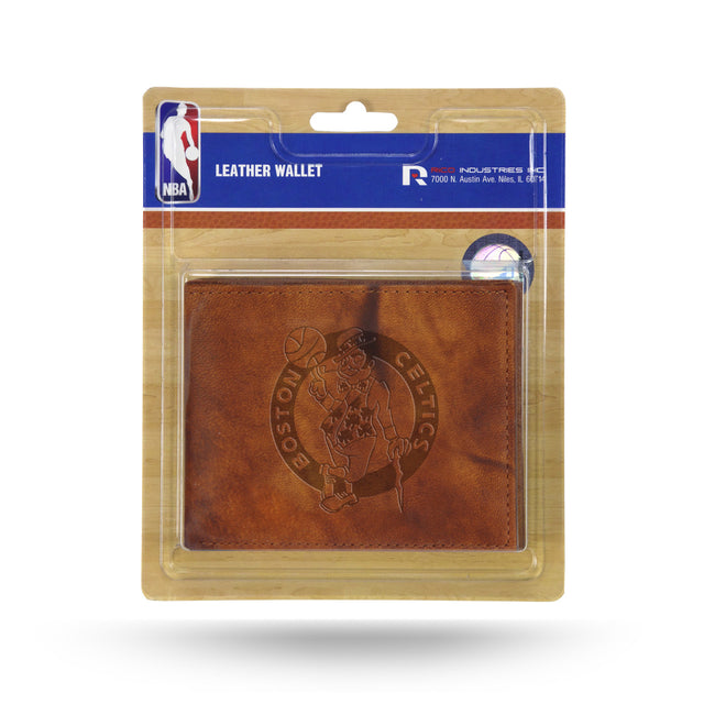 Boston Celtics Wallet Billfold Leather Embossed