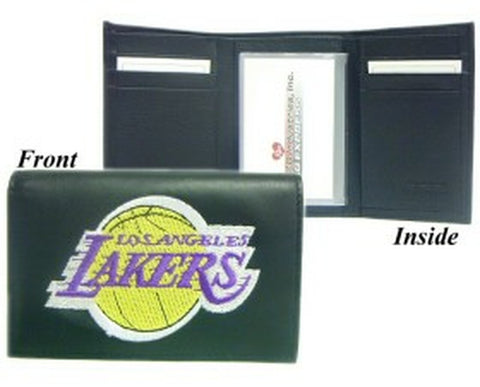 ~Los Angeles Lakers Embroidered Leather Tri-Fold Wallet - Special Order~ backorder