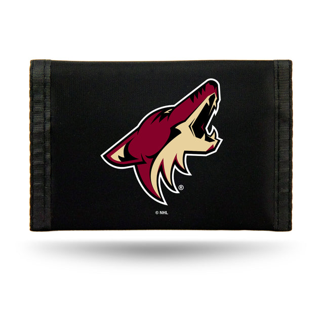 Cartera de nailon con tres pliegues de los Arizona Coyotes