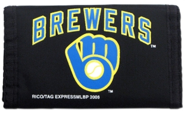 Cartera de nailon con tres pliegues de los Milwaukee Brewers