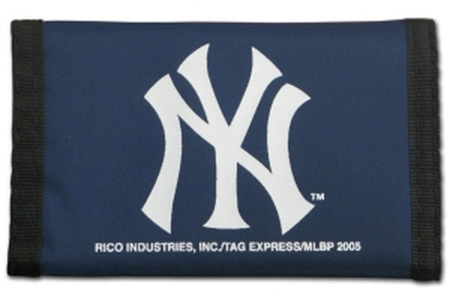 Cartera de nailon de tres pliegues de los New York Yankees