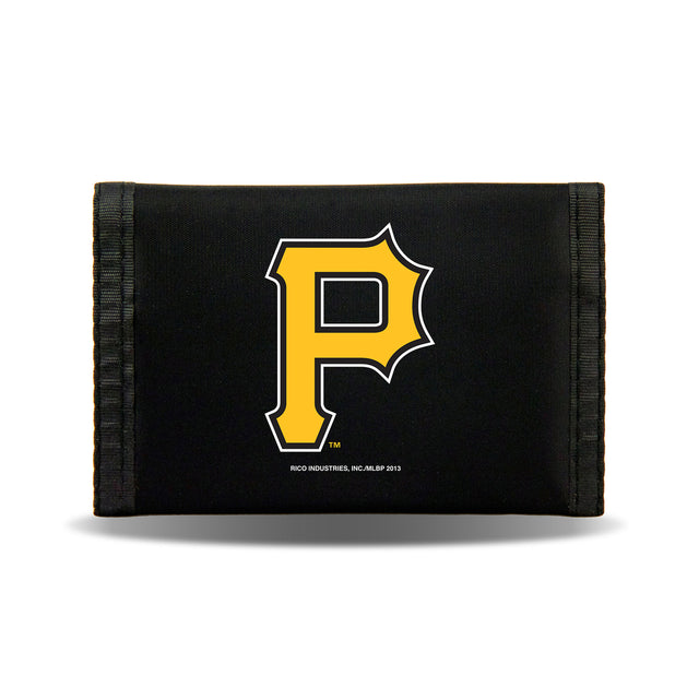 Cartera de nailon de tres pliegues de los Piratas de Pittsburgh