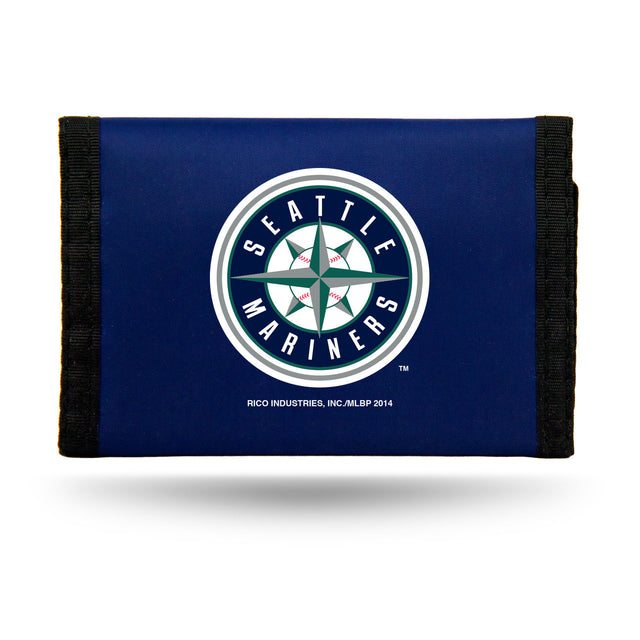 Cartera de nailon de tres pliegues de los Seattle Mariners