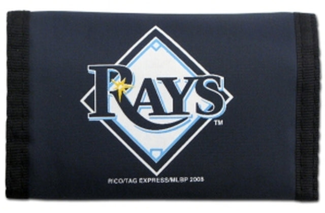 Cartera de nailon con tres pliegues de los Tampa Bay Rays