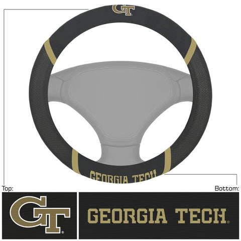 ~Georgia Tech Yellow Jackets Steering Wheel Cover Mesh/Stitched Special Order~ backorder