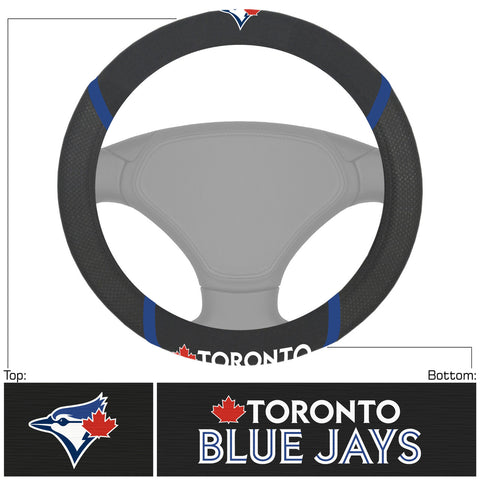 ~Toronto Blue Jays Steering Wheel Cover Mesh/Stitched Special Order~ backorder