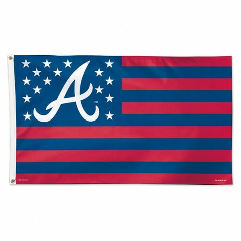 ~Atlanta Braves Flag 3x5 Deluxe Style Stars and Stripes Design~ backorder