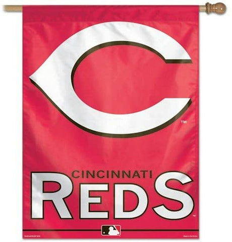 ~Cincinnati Reds Banner 28x40 Vertical Logo Design - Special Order~ backorder