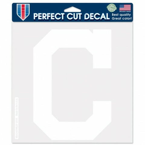~Cleveland Indians Decal 8x8 Prefect Cut White - Special Order~ backorder
